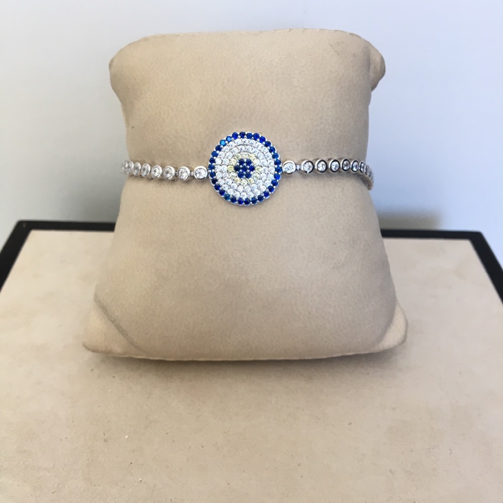 🧿 EVIL EYE 🧿  925 Sterling Silver Cz Bracelet